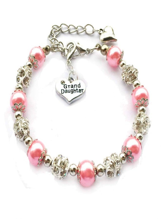 DOLON Fuchsia Faux Pearl Bracelet Gift for Granddaughter
